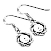 Abalone Silver Earrings, e367h